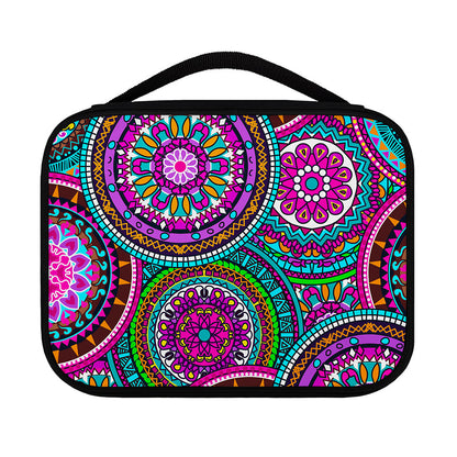 Purple Teal Circle Mandala Print Classic Bible Case