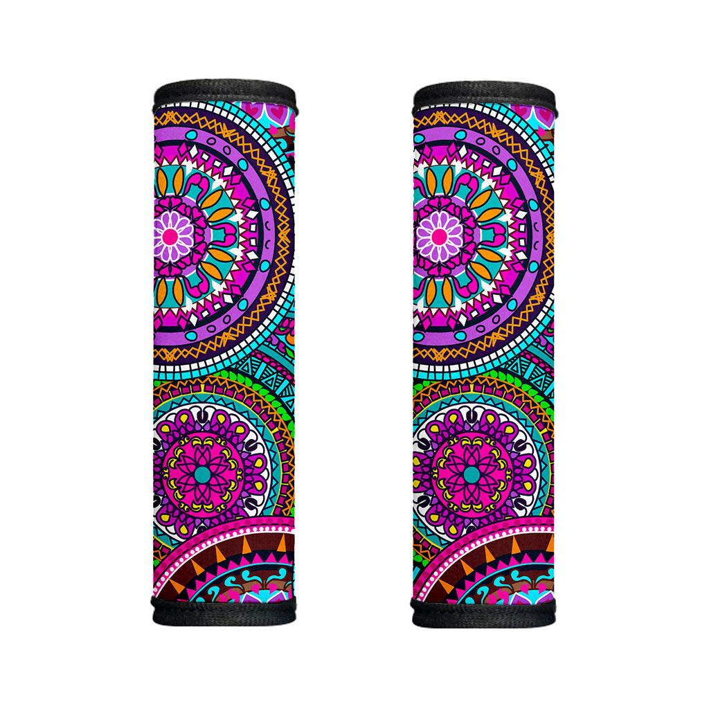 Purple Teal Circle Mandala Print Handle Covers