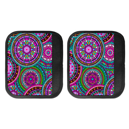 Purple Teal Circle Mandala Print Handle Covers