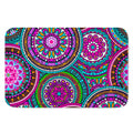 Purple Teal Circle Mandala Print Indoor Door Mat
