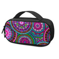 Purple Teal Circle Mandala Print Portable Cooler Travel Case
