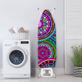 Purple Teal Circle Mandala Print Ironing Board Cover