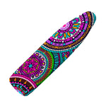 Purple Teal Circle Mandala Print Ironing Board Cover