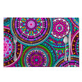 Purple Teal Circle Mandala Print Placemat