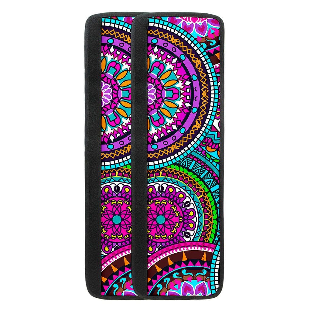Purple Teal Circle Mandala Print Refrigerator Handle Covers