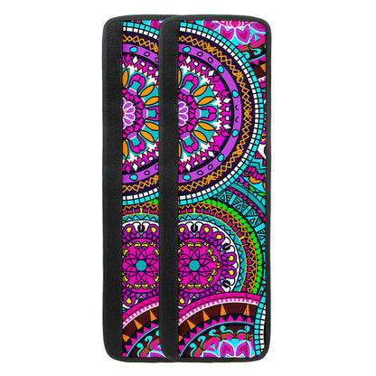 Purple Teal Circle Mandala Print Refrigerator Handle Covers