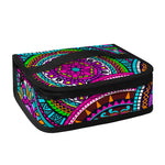 Purple Teal Circle Mandala Print Small Lunch Bag