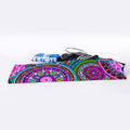 Purple Teal Circle Mandala Print Sports Towel