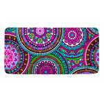Purple Teal Circle Mandala Print Towel