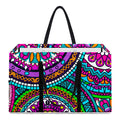 Purple Teal Circle Mandala Print Utility Tote Bag