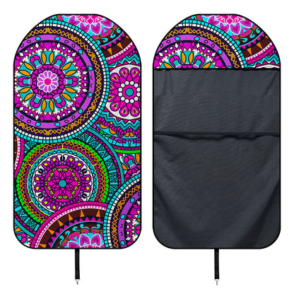 Purple Teal Circle Mandala Print Waterproof Car Seat Cover