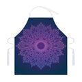 Purple Trippy Mandala Print Adjustable Apron