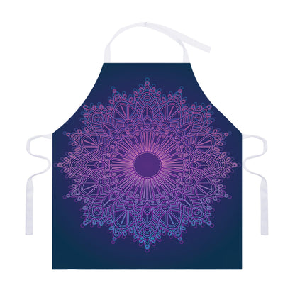 Purple Trippy Mandala Print Adjustable Apron