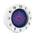 Purple Trippy Mandala Print Alarm Clock