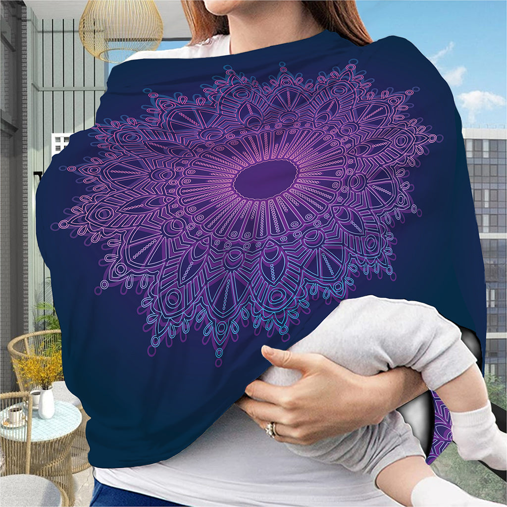 Purple Trippy Mandala Print Baby Seat Cover