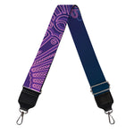 Purple Trippy Mandala Print Bag Strap