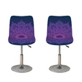 Purple Trippy Mandala Print Bar Stool Covers