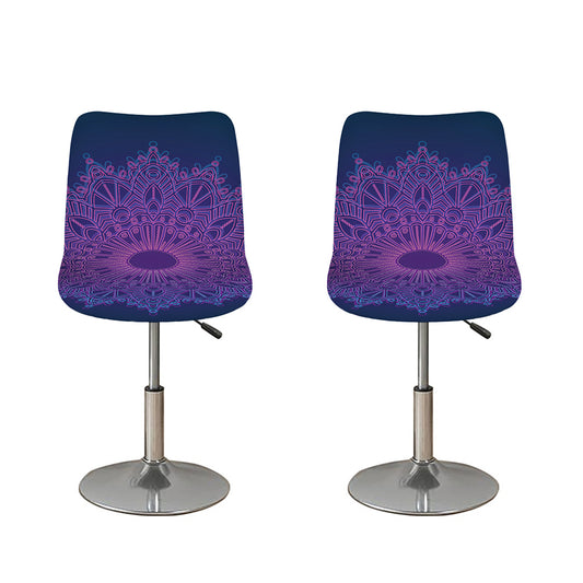 Purple Trippy Mandala Print Bar Stool Covers