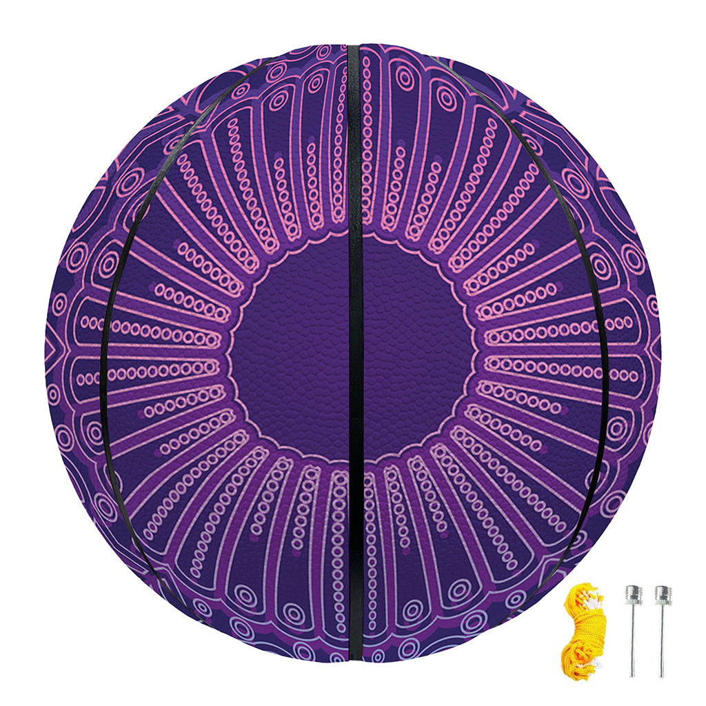 Purple Trippy Mandala Print Basketball