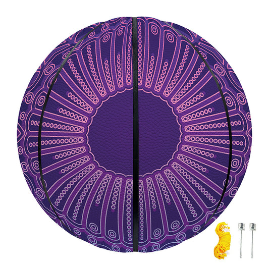 Purple Trippy Mandala Print Basketball