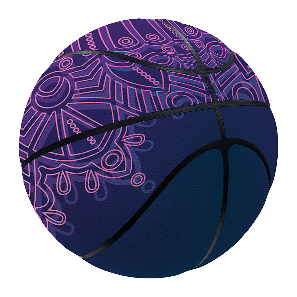 Purple Trippy Mandala Print Basketball