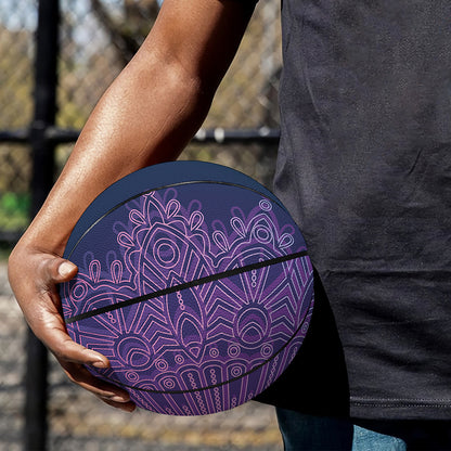 Purple Trippy Mandala Print Basketball
