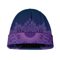 Purple Trippy Mandala Print Beanie
