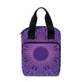 Purple Trippy Mandala Print Bible Tote Bag