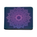 Purple Trippy Mandala Print Bifold Wallet