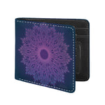Purple Trippy Mandala Print Bifold Wallet