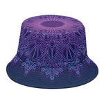 Purple Trippy Mandala Print Bucket Hat