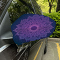 Purple Trippy Mandala Print Car Side Mirror Covers