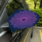 Purple Trippy Mandala Print Car Side Mirror Covers