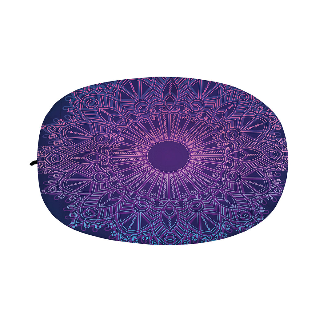 Purple Trippy Mandala Print Car Side Mirror Covers