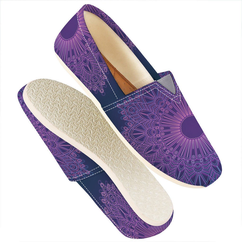 Purple Trippy Mandala Print Casual Shoes