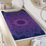 Purple Trippy Mandala Print Changing Pad Cover