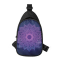 Purple Trippy Mandala Print Sling Bag