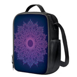 Purple Trippy Mandala Print Crossbody Lunch Bag