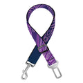 Purple Trippy Mandala Print Dog Seat Belt