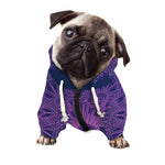 Purple Trippy Mandala Print Dog Zip Up Hoodie