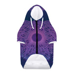 Purple Trippy Mandala Print Dog Zip Up Hoodie