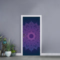 Purple Trippy Mandala Print Door Sticker