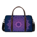 Purple Trippy Mandala Print Duffle Bag