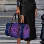 Purple Trippy Mandala Print Duffle Bag