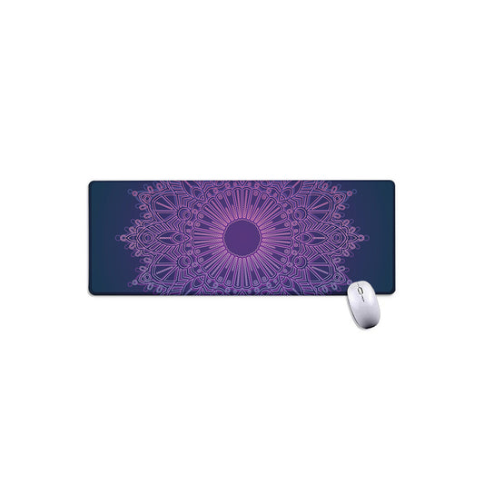 Purple Trippy Mandala Print Extended Mouse Pad