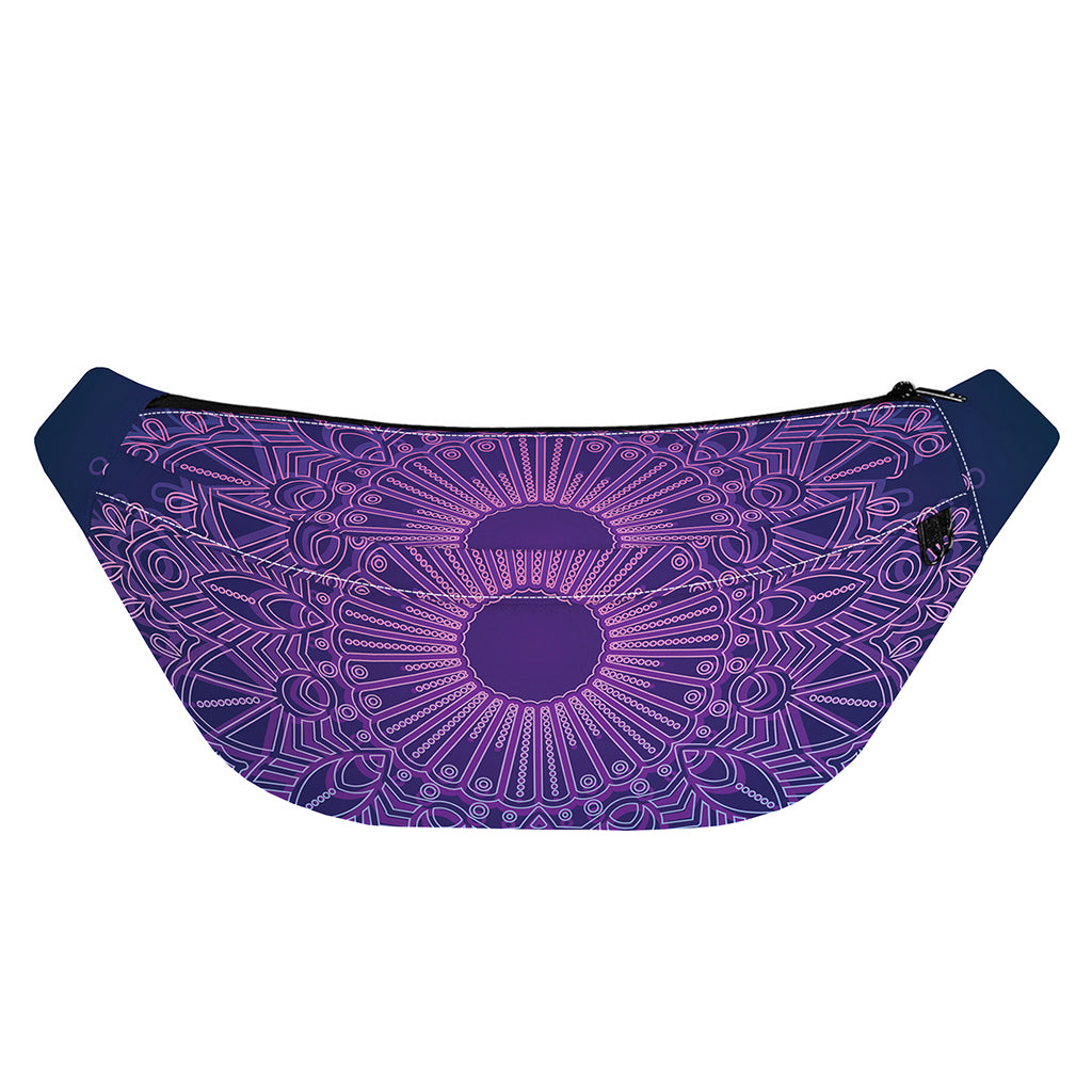Purple Trippy Mandala Print Fanny Pack