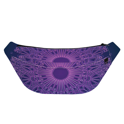 Purple Trippy Mandala Print Fanny Pack