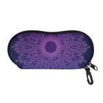 Purple Trippy Mandala Print Glasses Case