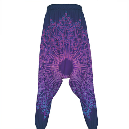Purple Trippy Mandala Print Hammer Pants
