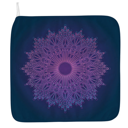 Purple Trippy Mandala Print Hand Towel
